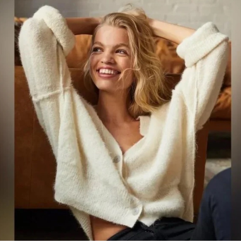Free People Eclair Oversized Alpaca Cardigan